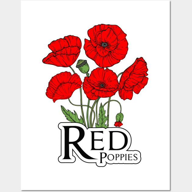 Classic red poppies Wall Art by My Happy-Design